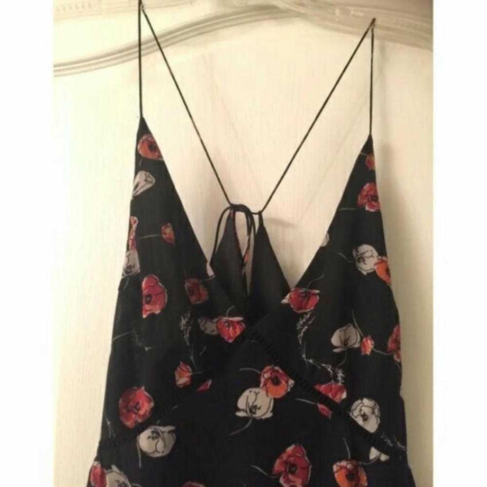 FLORAL STRAPPED BACKED MAXI DRESS
